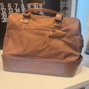 BEIS Brown Travel Weekender Bag